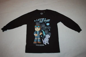Boys L/S Tee Shirt TUBE HEROES Captain Sparklez LET'S DO THIS! Diamond Mining M - Picture 1 of 1