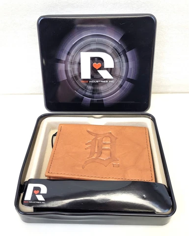 Rico Industries Detroit Tigers MLB Genuine Leather Tri-Fold Wallet - New ~ T460 Cover