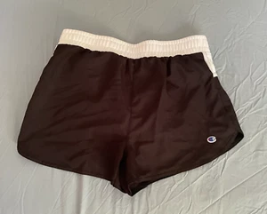Girls Champion Athletic Shorts Elastic White Waist Black Size XL - Picture 1 of 5