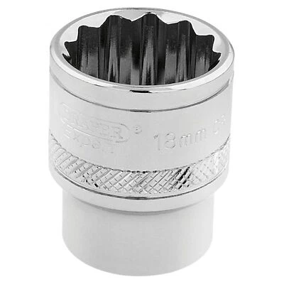 Draper Expert Quality 3/8" Square Drive Hi-Torq 12 Point Socket - 18mm - Image 1 of 4
