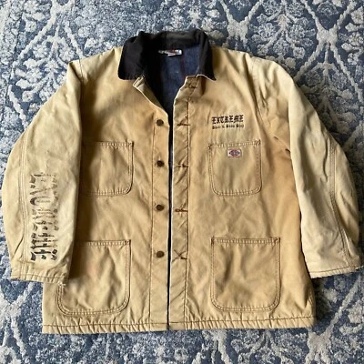 Abrigo de Trabajo Vintage Años 90 Dickies Chore Chaqueta Manta Forrada Pato Lona Talla 48 * Foto 1 de 4