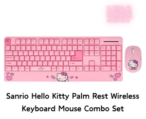 Sanrio Hello Kitty Wireless Keyboard Mouse Combo Set w/ Palm Rest /FAST - Picture 1 of 21