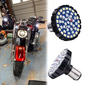 For Harley Sportster 1200 Iron 883 LED 1157 Turn Signal Lights Bulbs White Amber - Picture 1 of 12