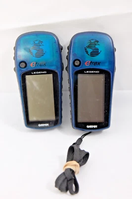 GARMIN eTrex Legend Blue Handheld LCD Waterproof Hiking GPS Navigator (x2) - Image 1 of 4