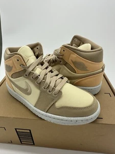 Size 5.5 - Air Jordan 1 SE Mid Muslin Canvas W - Picture 1 of 7