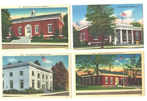 Vintage 7 US Post Office Building POST CARDS, Cheraw, SC, Brevard, NC....Lot.33 - Picture 1 of 6