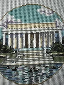 Atemberaubende LINCOLN MEMORIAL MONUMENT 18m Nadelspitze Leinwand rund - Bild 1 von 7