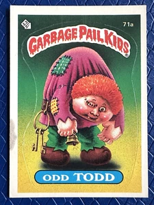 1985 Topps Garbage Pail Kids 2nd Series 2 Odd Todd 71a Glossy Live Mike Back - Bild 1 von 4