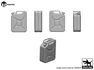 Cane nero 1/35 Wehrmacht-Einheitskanister tedesco 20 L Jerrycan seconda guerra mondiale 10 pz 3D35013 - Foto 1 di 1