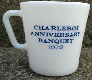 Vintage Pyrex Corning Charleroi Anniversary Banquet Mug 1972 Blue 1410 - Picture 1 of 2