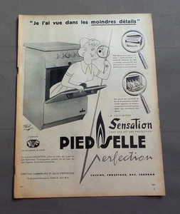 PUB PUBLICITE ANCIENNE ADVERT CLIPPING 130717 / CUISINIERE SENSATION PIED SELLE - Picture 1 of 1