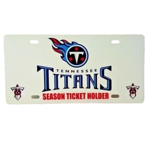 Tennessee Titans Plastic License Plate NEW Season Ticket Holder White - Picture 1 of 1