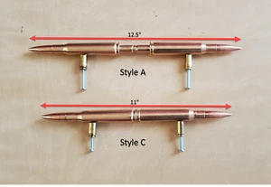 Maniglie armadio proiettile 50 BMG in ottone - Qtà 1 - Spedizione piatta, qualsiasi quantità - Foto 1 di 2