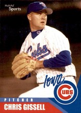 2002 Iowa Cubs Multi-Ad #13 Chris Gissell Vancouver Washington WA Baseball Card
