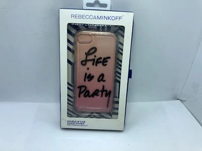 Rebecca Minkoff Life is a Party Case for iPhone SE 3rd 2nd 2022 8 7 Clear peony - Image 1 of 2