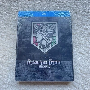 ATTACK ON TITAN SEASON 2 AOT STEELBOOK BLURAY COMPLETE SMALL DEFECT BRAND NEW - Picture 1 of 11