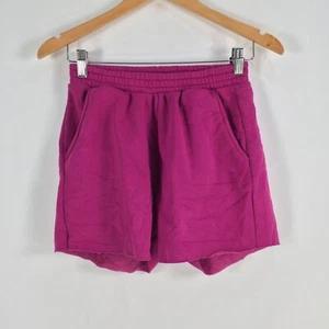 Kookai womens sweat shorts size 0 aus 6-8 magenta pink stretch cotton 044692 - Picture 1 of 11