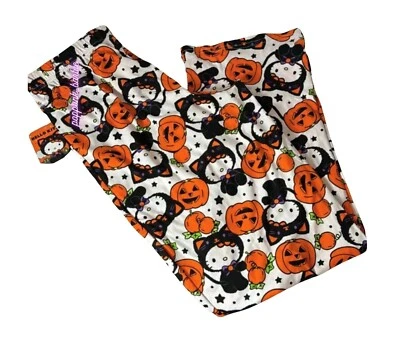 Hello Kitty Halloween Black Cat Pumpkin Pajama Lounge Pants Sz MED NEW - Image 1 of 4