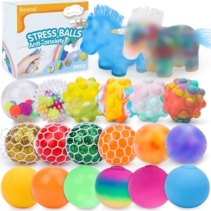 Stress Balls Set Squishy Balls, Squishy Stress Relief Ball, 20 Pack Squeeze Ball - Picture 1 of 12