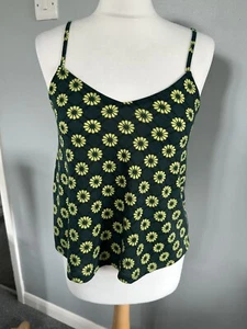 Topshop Women's Green vest top Size 8 - Picture 1 of 5