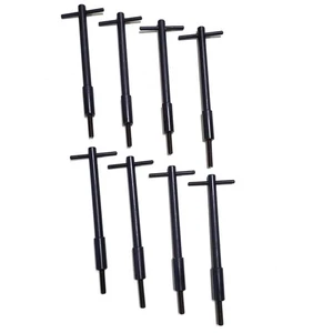 Juego de 8 cubiertas de válvula de acero negro Muscle Car barra en T tuerca de ala 1/4"-20 x 5", - Imagen 1 de 1