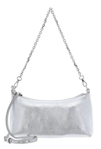 COCCINELLE borsa a tracolla Mini Bag Grained Leather Silver - Foto 1 di 4