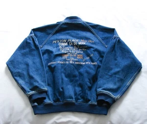 Vintage PPFM Peyton Place For Men 1995 10th Anniversary Blue Denim Bomber Jacket - Picture 1 of 16