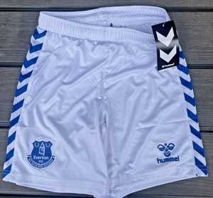 EVERTON - HOME FOOTBALL SHORTS - YOUTH YXL - SEE MEASUREMENTS - BNWT - Picture 1 of 5