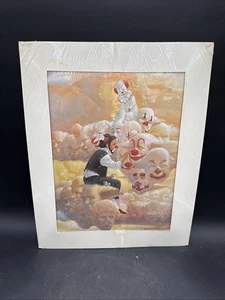 Vintage Matted Robert Owen Clown Heavenly Graffiti 16" x 20" selten - Bild 1 von 10
