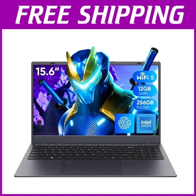 RiaBook 15.6" Laptop, 12GB RAM/256GB SSD, Windows 11 Pro - Image 1 of 4