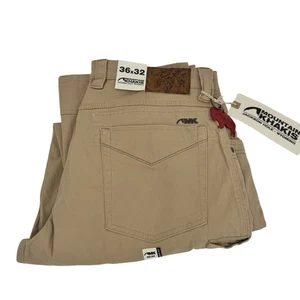 Pantaloni Mountain Khaki Uomo 36x32 REALI Camber 105 Retro Khaki Vestibilità Classica NUOVI - Foto 1 di 12