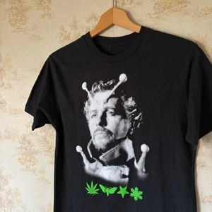 Y2K 2008 Flaming Lips Alien Wayne Coyne schwarz grün European Summer Tour T-Shirt M/L - Bild 1 von 5