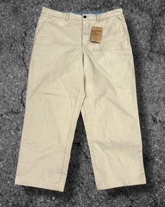 Neu mit Etikett! LL Bean Lakewashed Herren 38 x 27 hellbraun vorne flach Chino khaki Hose - Bild 1 von 12