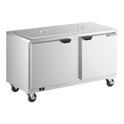 Barra de ensalada refrigerada de acero inoxidable Beverage-Air SPE60HC-S 60" / comida fría Ta Foto 1 de 3