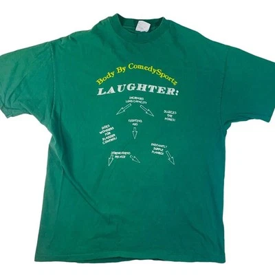 ComedySportz Portland Laughter Camiseta De Colección Punto Único Hombre XL Foto 1 de 4