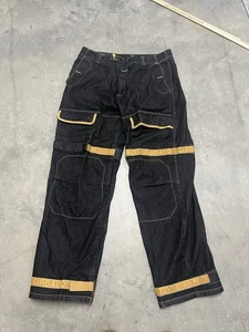 Marithe Francois Girbaud Black GoldJeans Baggy Shuttle Tape 90's Mens Size 38x34 - Picture 1 of 9