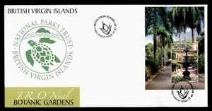 DR WHO 2009 BRITISH VIRGIN ISLAND FDC BOTANICAL GARDENS CACHET S/S $2.50 M48094 - Picture 1 of 2