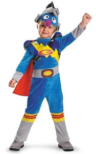 LICENSED TODDLER BOYS SESAME STREET SUPER GROVER FANCY DRESS HALLOWEEN COSTUME - Bild 1 von 2