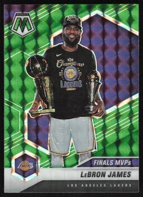 2020-21 Panini Mosaic Finals MVP Green #297 Lebron James Los Angeles Lakers - Image 1 of 2