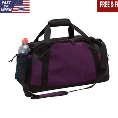 Bolsa de Lona Deportiva Púrpura 600D Poli Bolsillo Lateral Ventilado en Forma de U Cierre de Cremallera Foto 1 de 4