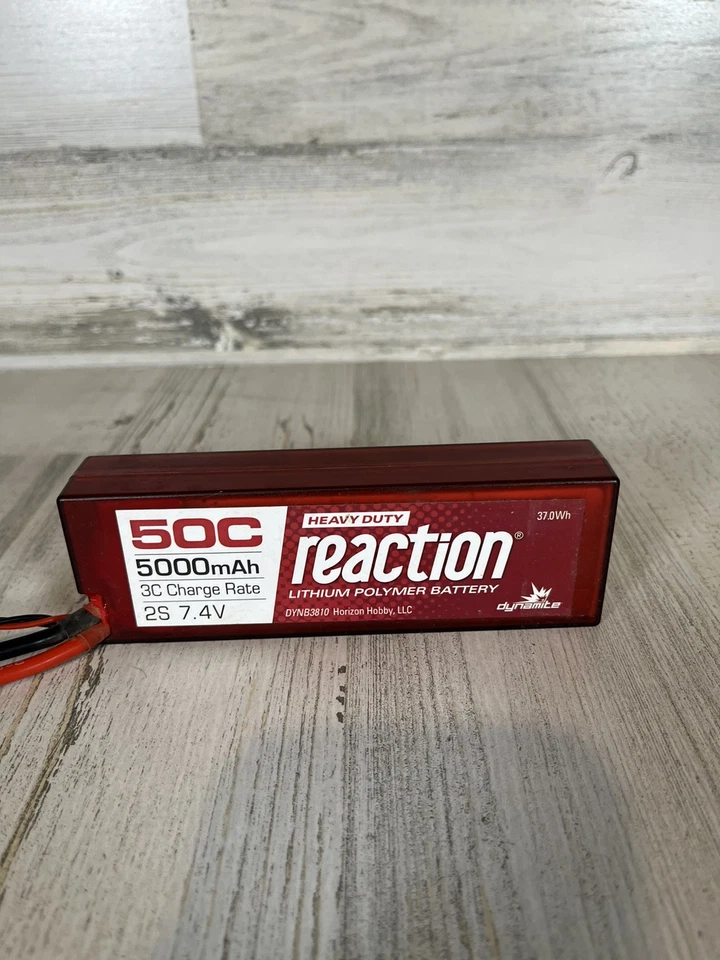 Dynamite Reaction 7.4V 5000mAh 2S 50C LiPo, Hardcase: EC3 DYNB3802EC - Image 1 of 4