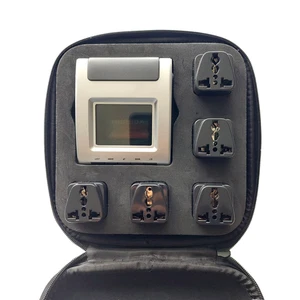 International Plug Adapter 6-PieceTravel Set w Carry Case: Safe Compact Design - Picture 1 of 6