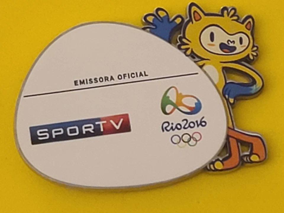 Pin de mídia olímpica Rio BRASIL 2016 SporTV televisão esportiva paga brasileira.  - Imagem 1 de 1