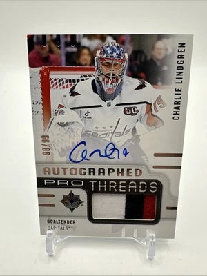 2024-25 Ultimate Collection Charlie Lindgren Pro Thread Autographs. /99 - Image 1 of 2