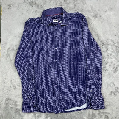 Stone Rose Shirt Men 4 Blue Long Sleeve Sleeve Button Up Casual - Image 1 of 4