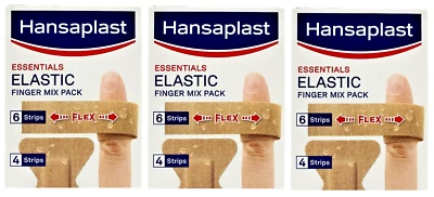Hansaplast Flex Pflaster 30 x elastische Wundpflaster Elastic Finger Strips Mix - Bild 1 von 3