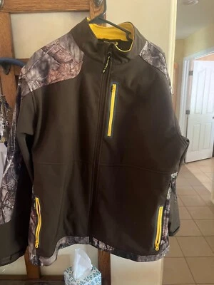 Yukon Gear Men’s Size XL Zip Up Jacket Brown Camo Camouflage Pockets EUC - Image 1 of 3