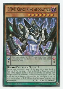 Tarjeta D/D Chaos King Apocalypse SDPD-EN001 Ultra Rara Yu-Gi-Oh 1a Edición Nueva - Imagen 1 de 3