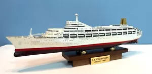 Ozeandampfer Modell S.S. Canberra Kreuzfahrtschiff Modell aufgebaut 16" lang Vintage Modell - Bild 1 von 9