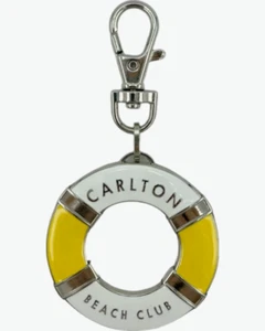 Carlton Cannes Beach Club Keychain France Nautical - Picture 1 of 13